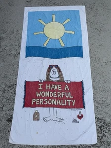 Vintage Cathy Guisewite I Have A Wonderful Personality Beach Towel 1982 - Picture 1 of 9