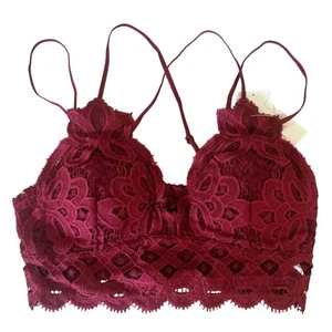 Bralette pizzo rosso Amemone taglia small nuova con etichetta doppio cinturino regolabile elasticizzato - Foto 1 di 6