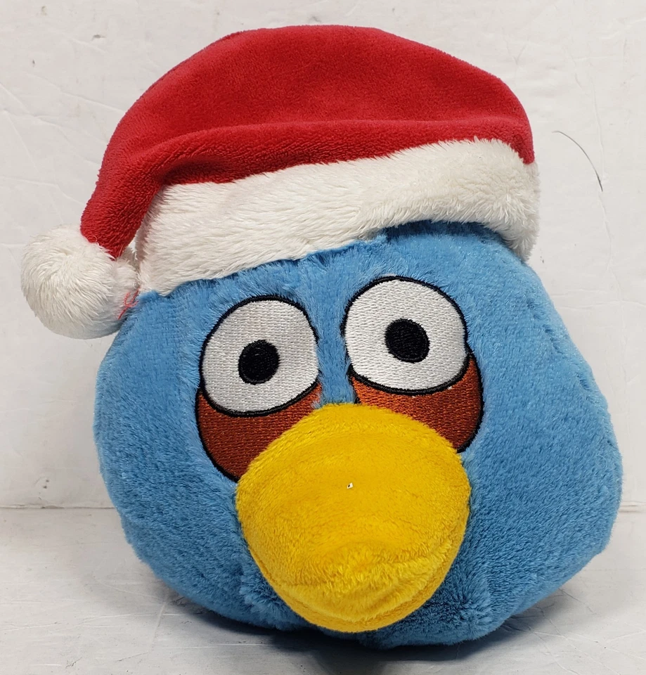 Angry Birds Seasons Santa Blue Bird Plush | 5" 2011 CWT RARE ToysRUs Variant - Image 1 of 3
