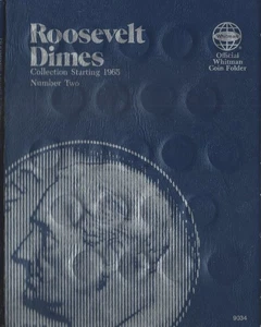 Collection of 69 Roosevelt Dimes 1965-2001, #2 Whitman Folder #9034 (Coin, Album - Picture 1 of 6