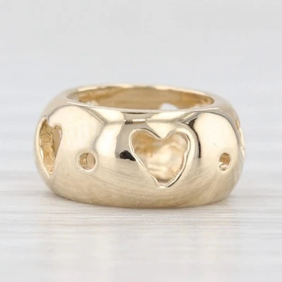 New Heart Cutout Slide Bead Spacer Charm 14k Yellow Gold - Image 1 of 4