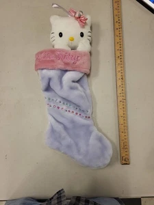 Sanrio Hello Kitty Weihnachtsstrumpf Plüsch lila weiß Weihnachtsdeko Geschenk - Bild 1 von 3