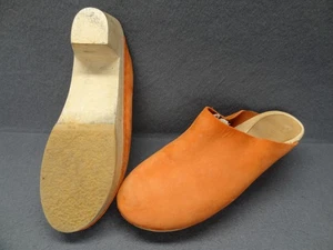 REPARATUR Fersenpolster BRYR 9,5-10 40 Gabe Holz Clog Slide Heel Leder Slipper Wildleder - Bild 1 von 16