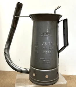 Stazione di servizio Brookins vintage 1/4 gallone lattina olio beccuccio oscillante azionato da pollice - Foto 1 di 7