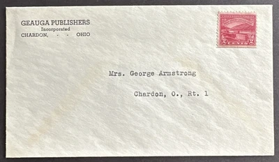 US 1929 Sc# 681 Geauga Publishers Chardon, OH Cover Ohio River Canalization - Image 1 of 2