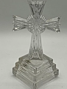 Lenox Wedding Promises 8" Cut Crystal Standing Cross Figurine Christian Cross Bx - Picture 1 of 6