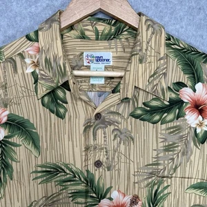 Vintage Reyn Spooner Floral Hibiskus Palme Bambus Hawaiihemd Viskose Large - Bild 1 von 8