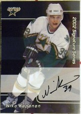 Dallas Stars Niko Kapanen Signed 2001/02 BAP Be A Player Auto Card