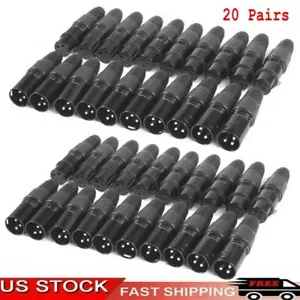 20 pares XLR DMX 3 pines macho y hembra micrófono serpiente enchufe audio micrófono conector - Imagen 1 de 12