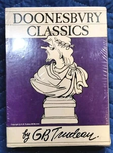 NEW Doonesbury Classics Purple Cover 4 Volume Box Set Gary GB Trudeau 1970s NOS - Picture 1 of 8