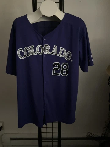 MLB Majestic Colorado Rockies Nolan Arenado #28 T-Shirt Large Black Men's Cover