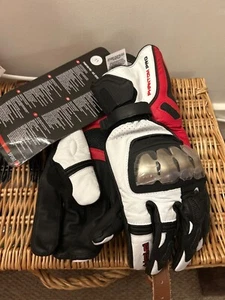 Held Phantom Pro Long Race Motorcycle Motorbike Gloves - Black / White / Red - Picture 1 of 12