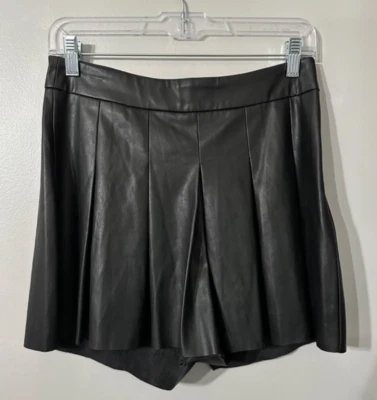 Shinestar High Waisted Vegan Leather Shorts Black Sz M Fairy Goth - Image 1 of 4