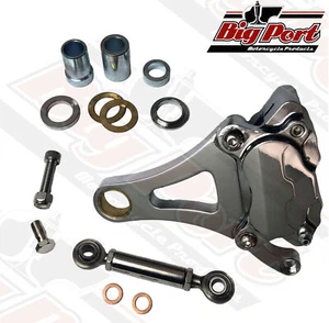 Project Bobber Custom Chrome Left Side Front Brake Caliper For Springer Forks - Picture 1 of 8