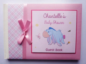 Baby Shower personalizado Eeyore Libro de visitas, libro de cumpleaños clásico de Eeyore, álbum - Imagen 1 de 7