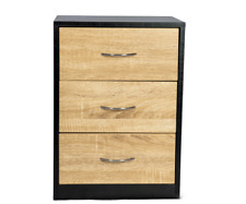3 Drawer Modern Bedside Cabinet Nightstand Bedroom Storage Furniture Side Table