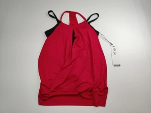 LIJA Sportswear Sports Bra & Tank Top Combo Size Small Tennis Lined Padded Red - Picture 1 of 8