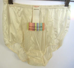 Vintage Vanity Fair Oma Höschen Spitze Pilz Zwickel Nylon Gr. 5 USA transparent - Bild 1 von 9
