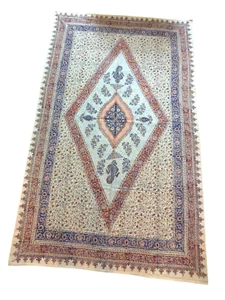 Vintage Islamic Ghalamkar Hand Printed Tapestry Tablecloth Wall Hanging 63x94 - Picture 1 of 6