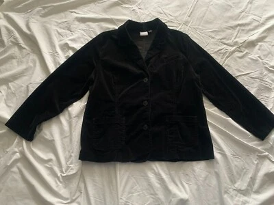 Chaqueta Blazer Sonoma Life+Style Para Mujer Talla 1X Negra Pana Elastizada Clásica Foto 1 de 4