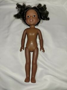 American Girl Wellie Wishers Kendall Doll Dark African  Skin Brown Eye 14” Nude