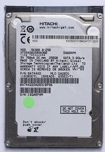 Hitachi 250GB SATA 2.5" Laptop HDD Model HTS455025B9A300 P/N  - Picture 1 of 2
