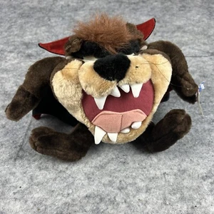 Looney Tunes TAZMANIAN DEVIL Halloween plush w/ Vampire Cape TAZ 8" VTG 90s - Picture 1 of 5