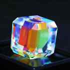 110+ Ct topaze mystique naturelle couleur arc-en-ciel coupe cube pierre précieuse certifiée