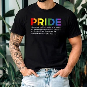 Rainbow Flag Pride Definition Shirt LGBTQ Gay Rights Equality Unisex T-Shirt - Bild 1 von 8