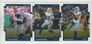 (10) Troy Aikman / Jason Witten / Dez Bryant 2017 SCORE CARD LOT COWBOYS - Picture 1 of 1