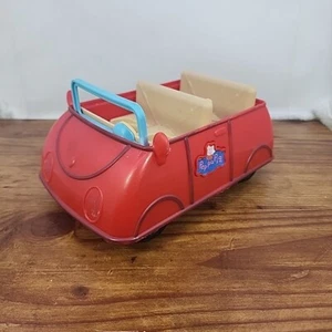 VTG Peppa Pig Jazwares Red Family Car Toy Vehicle 2003 Talking Sounds Works - Picture 1 of 10