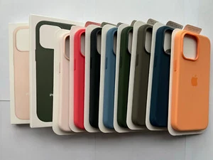 New For Apple iPhone 15 13 14 Pro Max Plus 12 Pro Silicone Case with Magsafe US - Photo 1 sur 44