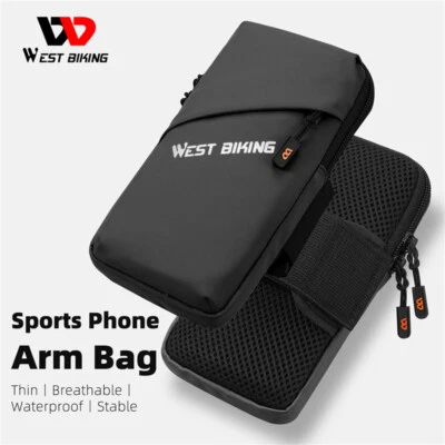 WEST BIKING Running Phone Arm Bag Waterproof Sports Armband 7in Phone Pouch Bag - Image 1 of 4