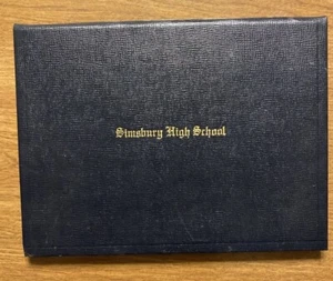 Diploma de graduación de escuela secundaria Simsbury 1953 de colección en manga Connecticut CT R3 - Imagen 1 de 12
