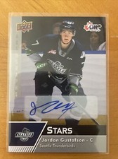 JORDAN GUSTAFSON 2022/23 Upper Deck CHL AUTOGRAPH insert card #335 Auto