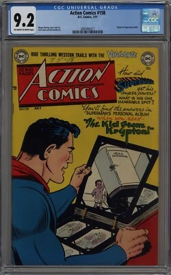 ACTION COMICS #158 CGC 9.2 OFF-WHITE TO WHITE PAGES DC COMICS 1951 - Image 1 of 2