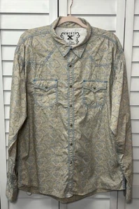 Camisa de algodón Wrangler Twenty X Pearl Snap manga larga con botones talla XXL - Imagen 1 de 9