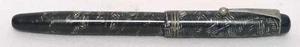 Vintage Parker 'Televisor Slender' fountain pen - striated green - c.1935 - Picture 1 of 5