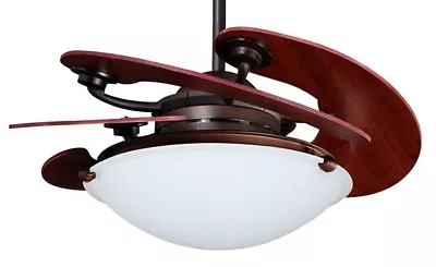 Vento Sole 46 in. Roman Bronze Ceiling Fan with 5 Mahogany Blades - K-00001 - Image 1 of 4