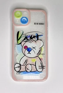 iPhone 13 Case Cover Cartoon Bear Clear Phone Case Animal Pink Protective Cute - Picture 1 of 5