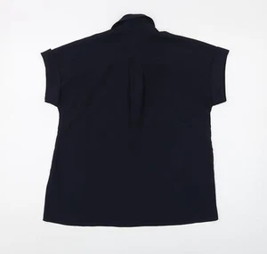 Tommy Hilfiger Women's Blue Collared Blouse Size 2 - Picture 1 of 12