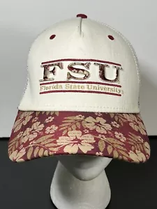 FSU Florida State Seminoles Retro The Game Snapback Trucker Hat Flowers Floral - Picture 1 of 10