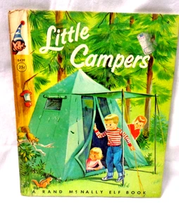 Vtg LITTLE CAMPERS 8439 Mabel Watts / Dorothy Grider ~ 1963 Rand McNally Elf HC - Imagen 1 de 3