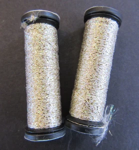 2 Kreinik Metallics 1/16" Ribbon #3232 BRAZILIANITE Flat Thread lot - Picture 1 of 5