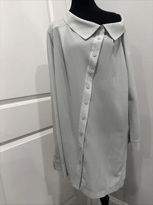 Blusa para mujer Byron Lars asimétrica suave verde seda pre amada talla 6 Foto 1 de 4