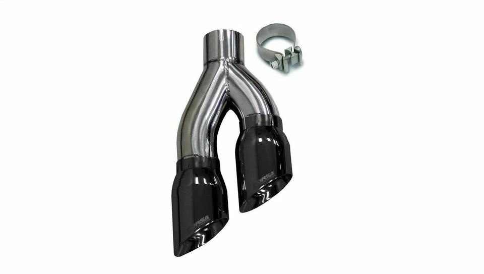 CORSA 14031BLK Black PVD Twin 4.0″ Pro‑Series Exhaust Tips (Clamp‑On Universal) - Image 1 of 2