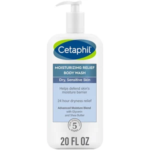 Cetaphil feuchtigkeitsspendendes Duschgel cremig 24 Stunden Linderung trockene Haut OHNE Duft 20 Oz. - Bild 1 von 12