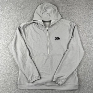 Peter Millar Grid Performance Half Zip Hoodie Sweatshirt Pullover Large Men Grey - Picture 1 of 8