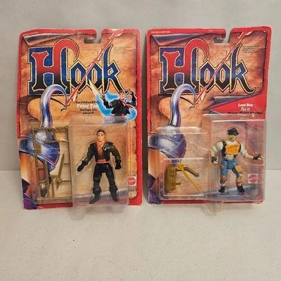 LOT OF 2 Vintage 1991 Mattel HOOK Swashbuckling Peter Pan 2849 Lost Boy Ace 2817 - Image 1 of 3