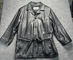 Pelle Studio Wilsons Herren XL schwarz Lederjacke mit Gürtel Thinsulate gefüttert - Bild 1 von 16
